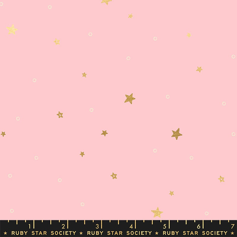 Moda Ruby Star Society Birthday Tiny Stars Cotton Candy Metallic