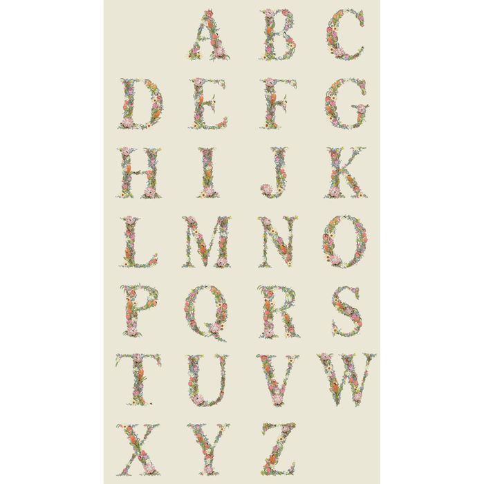 {New Arrival} Devonstone Alphabet Botanical Panel Cream