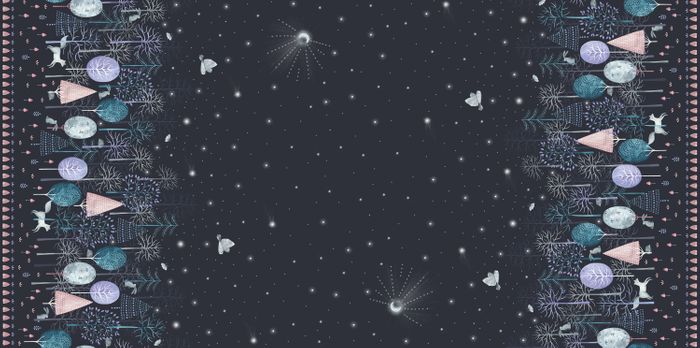 {New Arrival} Dashwood Studio Nightfall Moon Forest Border Print