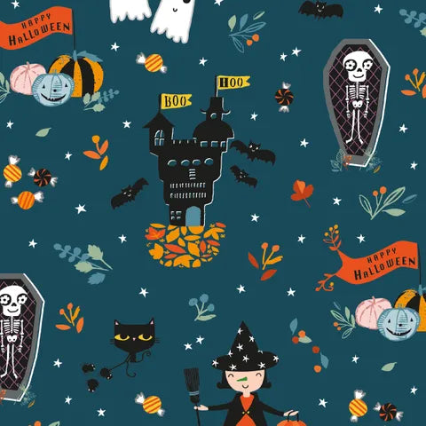 {New Arrival} Dashwood Studio Trick or Treat Happy Halloween Dark Teal