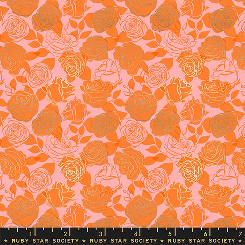 Moda Ruby Star Society Curio Roses Balmy Metallic