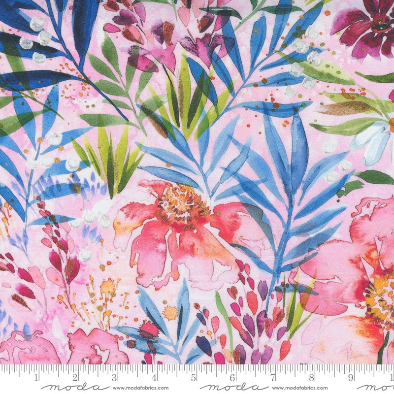 Moda Create Joy Project Fresh as a Daisy Floral Watercolor Dahlia