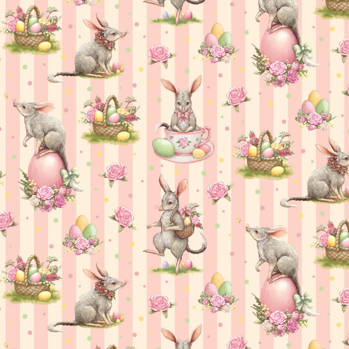 Devonstone Easter Bilby- Bilby Stripe Pink