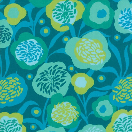 Moda Growing Beautiful RAYON Teal