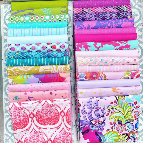 {New Arrival} Tula Pink True Colours/Parisville Mixed Fat Quarter Bundle x 28 Pieces