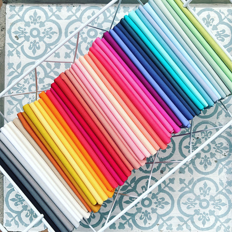 {New Arrival} Art Gallery Fabric SOLIDS Deluxe Fat Quarter Bundle x 46 Pieces