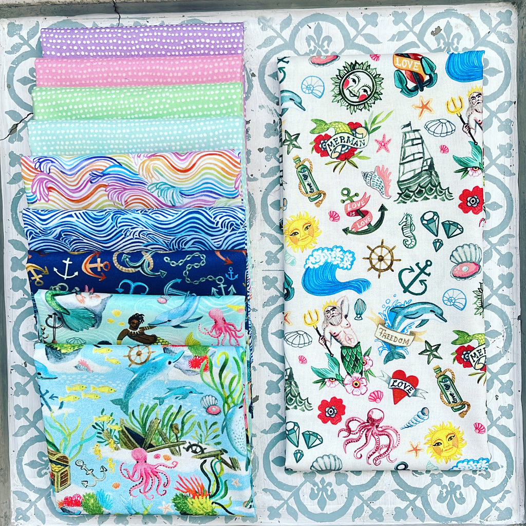 Dear Stella August Wren You're a Catch Fat Quarter Bundle x 10 Pieces