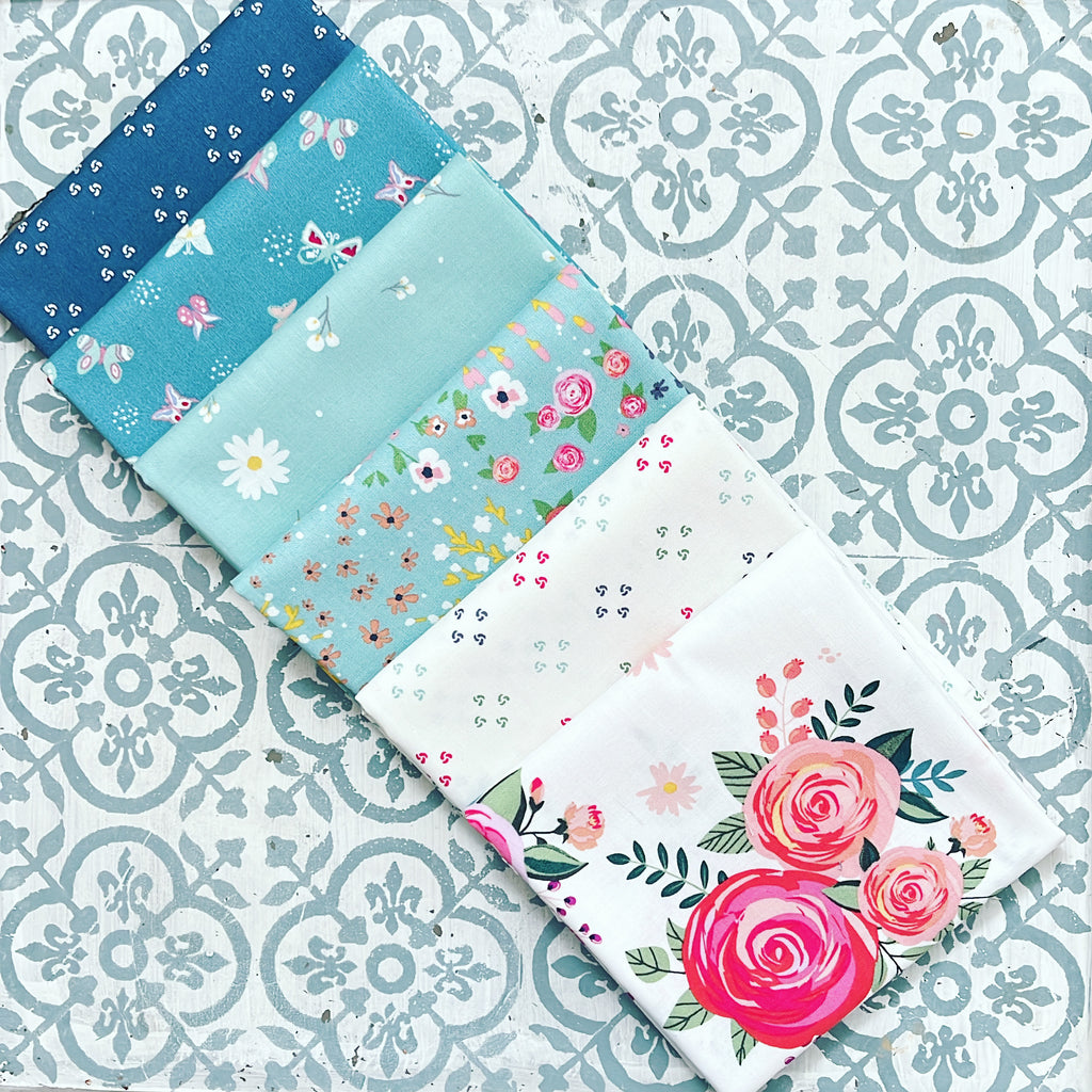 Riley Blake Poppy & Posey Fat Quarter Bundle x 6 Fat Quarters