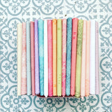 {New Arrival} Art Gallery Floral Elements & Decostitch Fat Quarter Bundles x 18 Pieces Pastel Bright