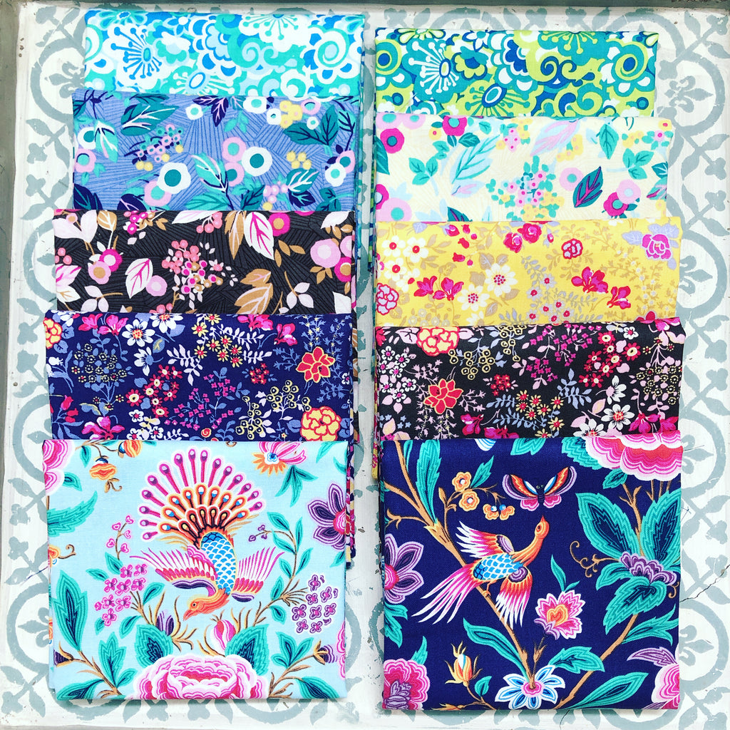 Margot Elena Stories & Sonbirds Fat Quarter Bundle x 10 FQ