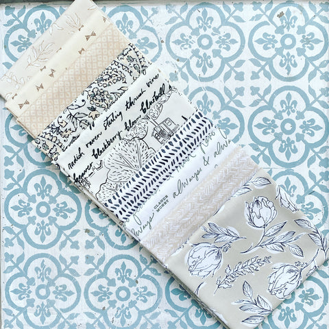 {New Arrival} Art Gallery Fabrics Curated Bundle Colour Series Fat Quarter Bundle x 10 Pieces Just Words
