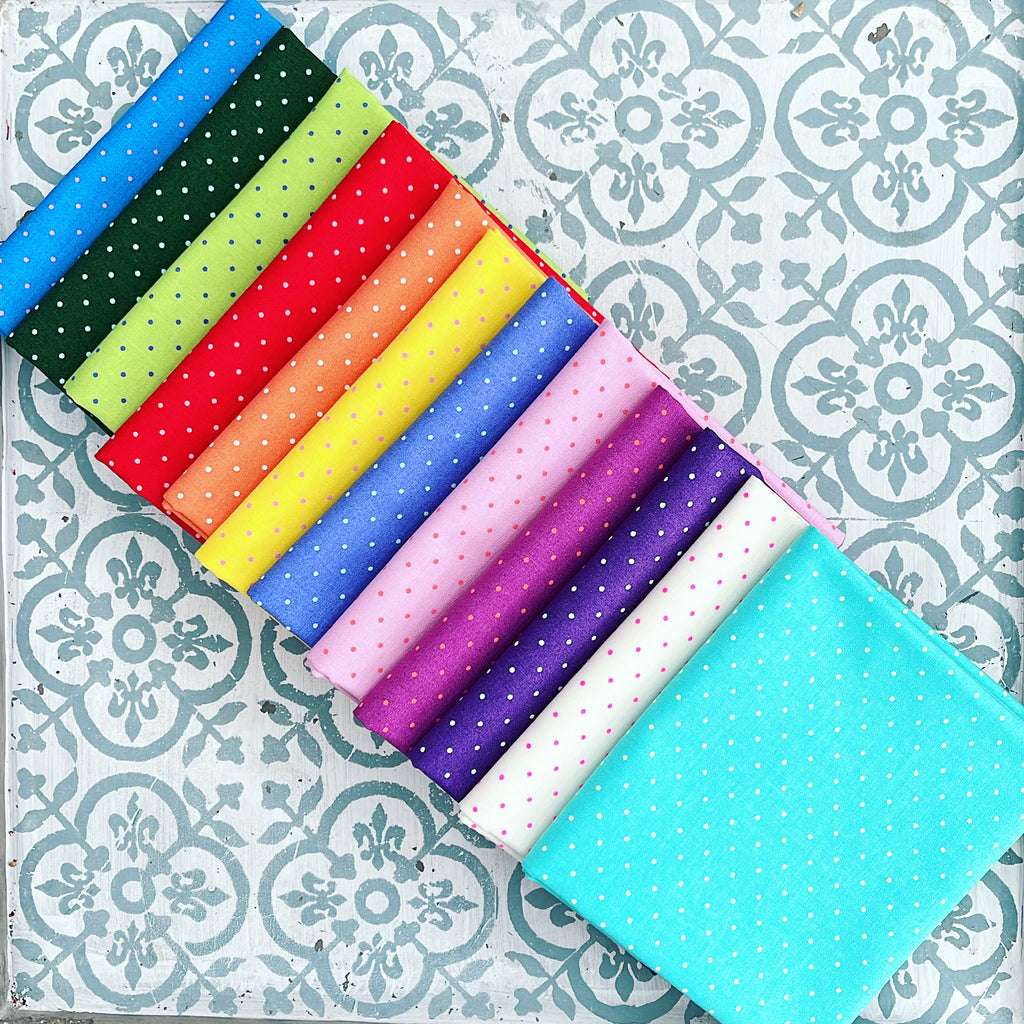 {New Arrival} Tula Pink True Colours Tiny Dots Fat Quarter 12pcs  Full bundle