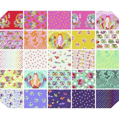 {New Arrival} Tula Pink Curiouser & Curiouser Full Line Fat Quarter 25pcs/bundle Manufacturers Bundle