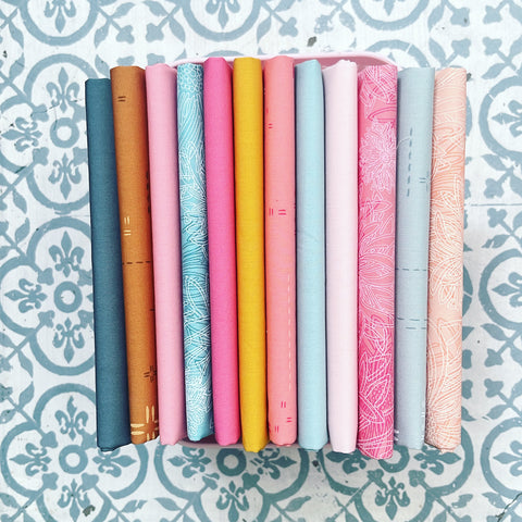 {New Arrival} Art Gallery The Softer Side SOLIDS & Blenders Fat Quarter Bundles x 12 Pieces