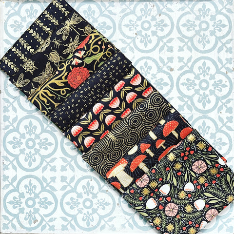 Moda Gingiber Meadowmere Fat Quarter Bundle x 8 Pieces Night