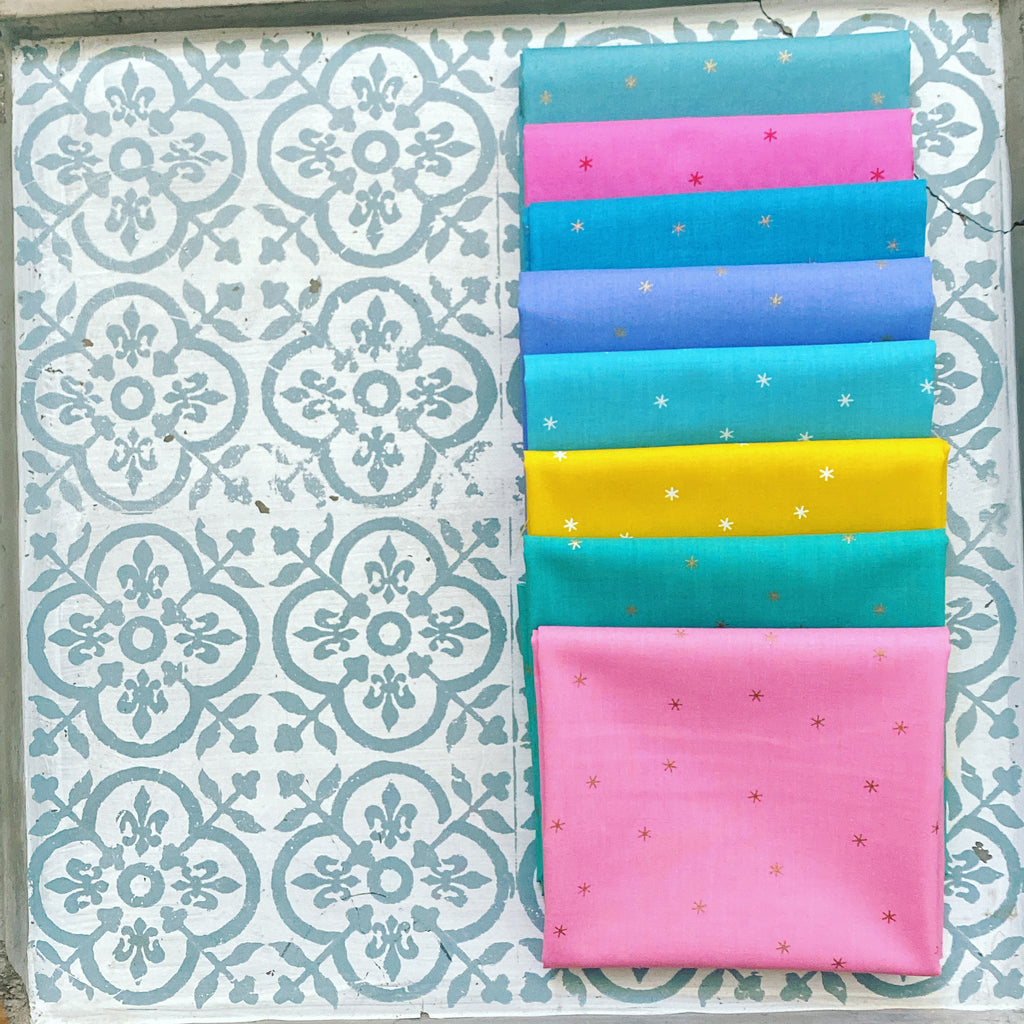 {New Arrival} Moda Ruby Star Society Spark Fat Quarter Bundle x 8 Pieces Multi