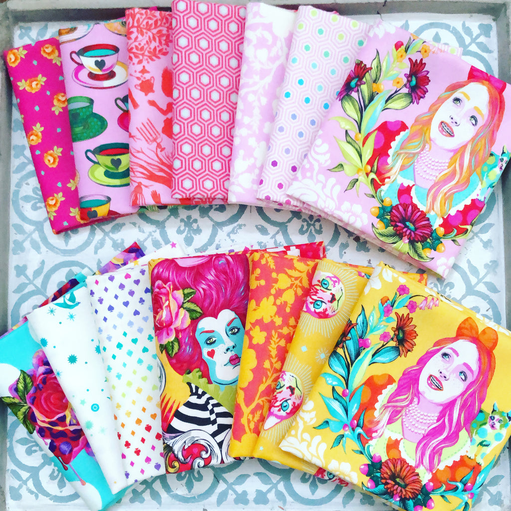 Tula Pink Curiouser & Curiouser/True Colours Fat Quarter x 14 Fat Quarters