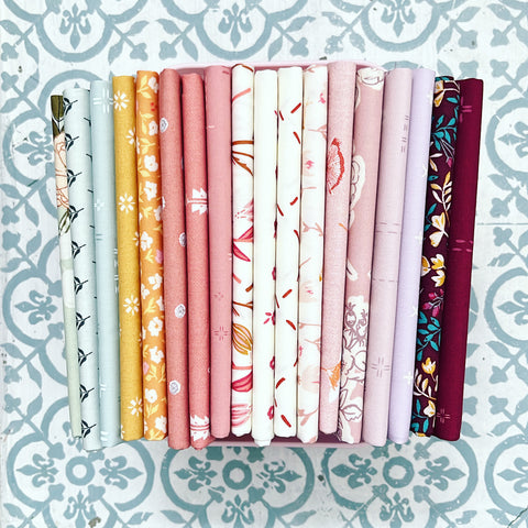 {New Arrival} Art Gallery Fabrics Curated Bundle Fat Quarter Bundles x 18 Pieces Rosebud