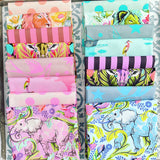 {New Arrival} Tula Pink Everglow & True Colours Neon Fat Quarter 16pcs Full bundle