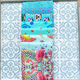 {New Arrival} Tula Pink Fat Quarter Bundle x 8 Mixed Line Aqua Edition