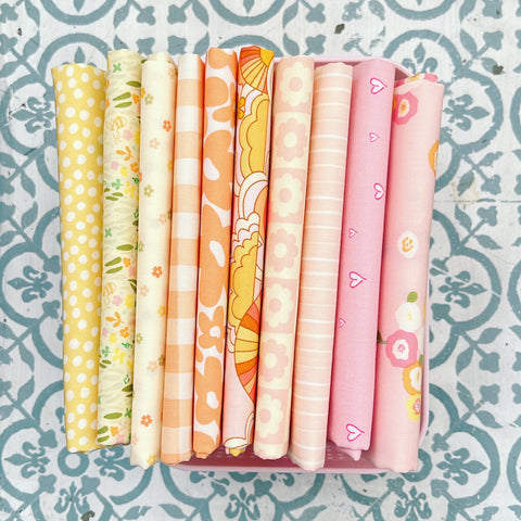 {New Arrival} Art Gallery Fabrics  Curated Bundle Fat Quarter Bundle x 10 Pieces Sun Bound