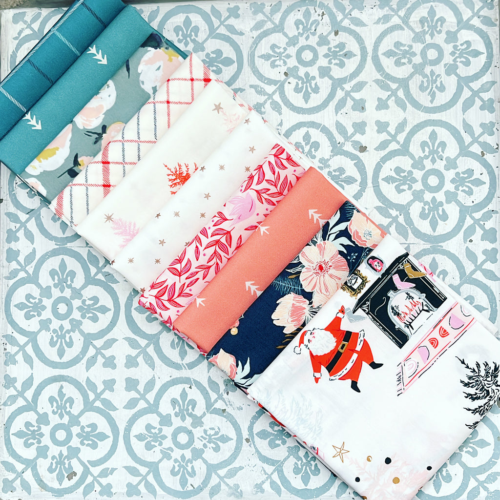 {New Arrival} Art Gallery Fabrics Curated Bundle Fat Quarter Bundle x 10 Pieces Down the Chimney