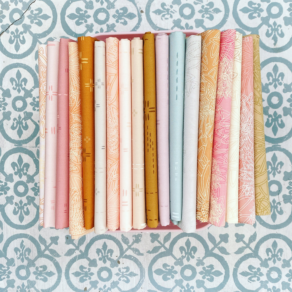 {New Arrival} Art Gallery Floral Elements & Decostitch Subtle Fat Quarter Bundles x 18 Pieces