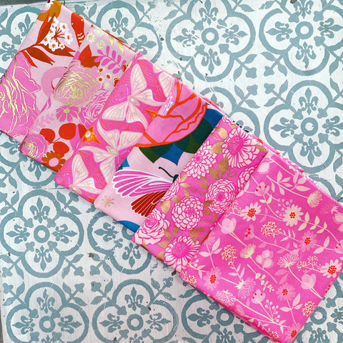 {New Arrival} Moda Ruby Star Society Sampler Curated Fat Quarter Bundle x 6 Hot Pink Prints