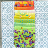 {New Arrival} Tula Pink Fat Quarter Bundle x 10 Daydreamer/True Colours Orange/Green Edition