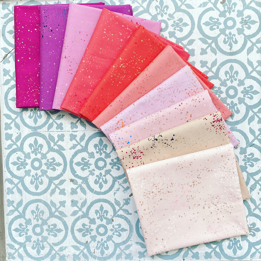 {New Arrival} Moda Ruby Star Society Speckled Fat Quarter Bundle x 10 Pieces Berry