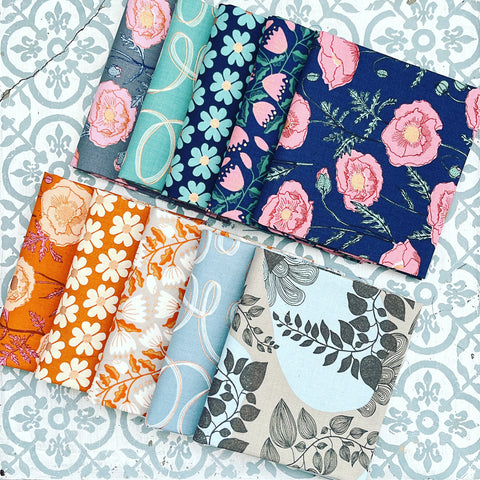 {New Arrival} Moda Ruby Star Society Unruly Nature Curated Fat Quarter Bundle x 10 Pieces Bluebell