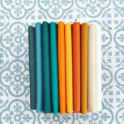 {New Arrival} Art Gallery Fabrics Timberline SOLIDS Fat Quarter Bundles x 10 Pieces
