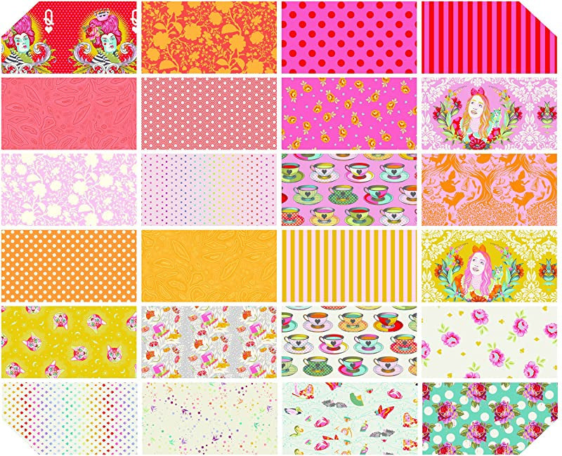 {New Arrival} Tula Pink Curiouser & Curiouser Wonder Fat Quarter 24pcs/bundle Manufacturers Bundle