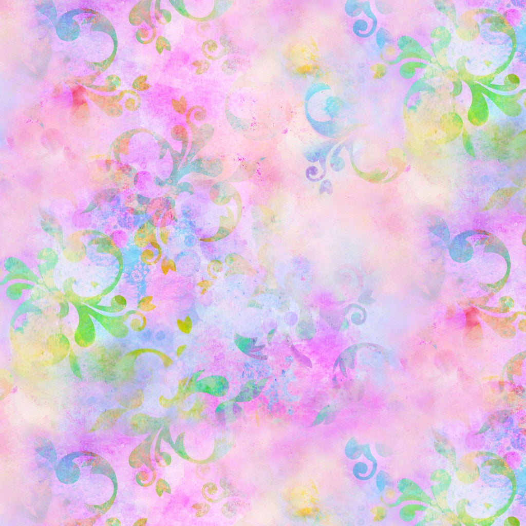 P &  B Textiles Butterfly Dreams Digital Water Colour Multi