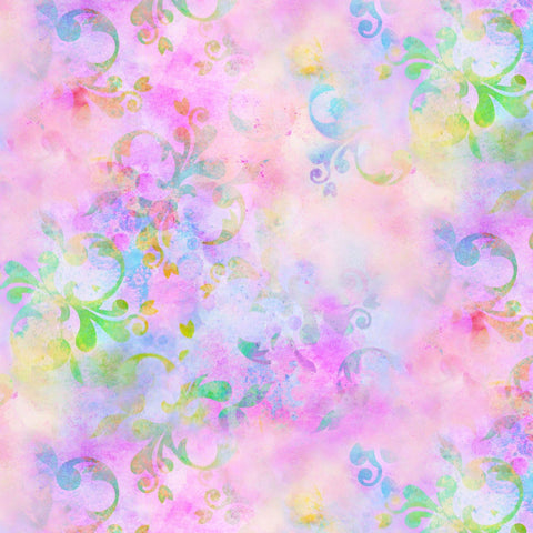 P &  B Textiles Butterfly Dreams Digital Water Colour Multi