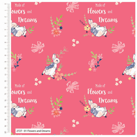 The Craft Cotton Co Peter Rabbit Flower & Dreams by Beatrix Potter Flowers & Dreams Peter Rabbit