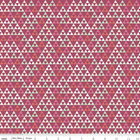 Riley Blake On Trend Triangles Rapsberry