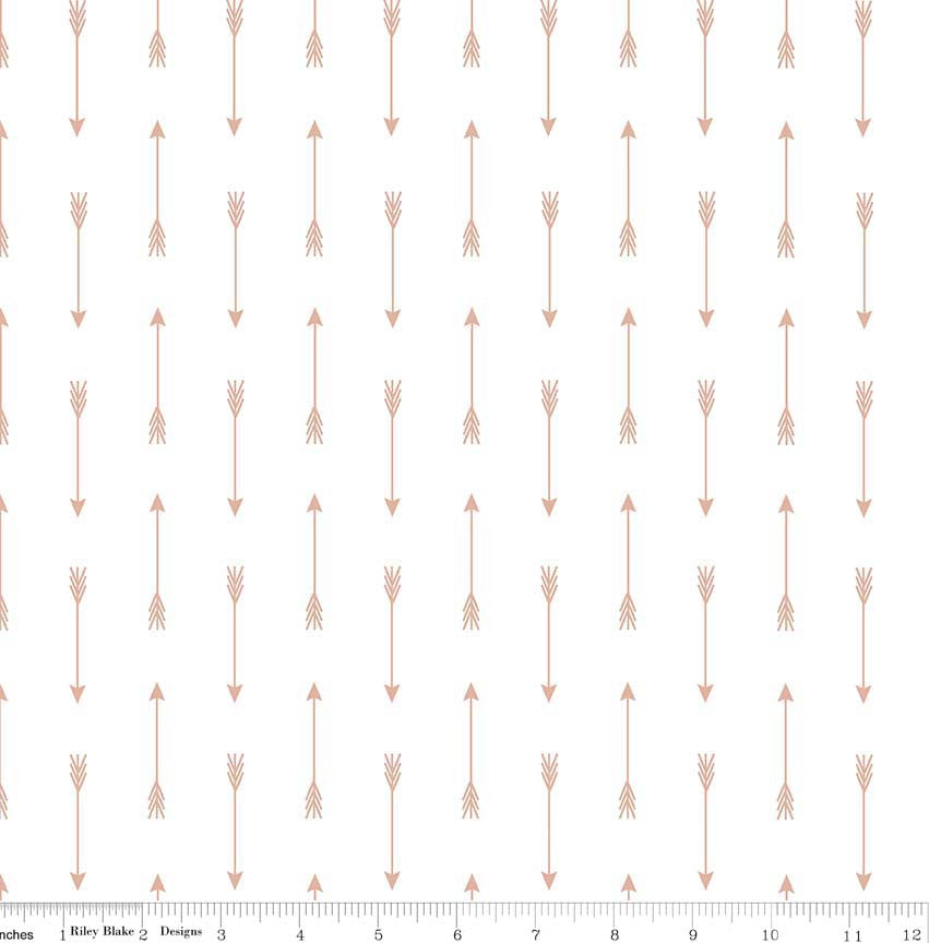 Riley Blake Metallic Prints Arrows Rose Gold