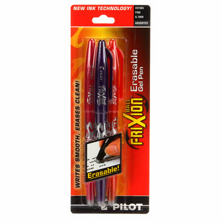 Frixion Pen Assortment 3 Pack Fine Point 0.7mm Heat Erase