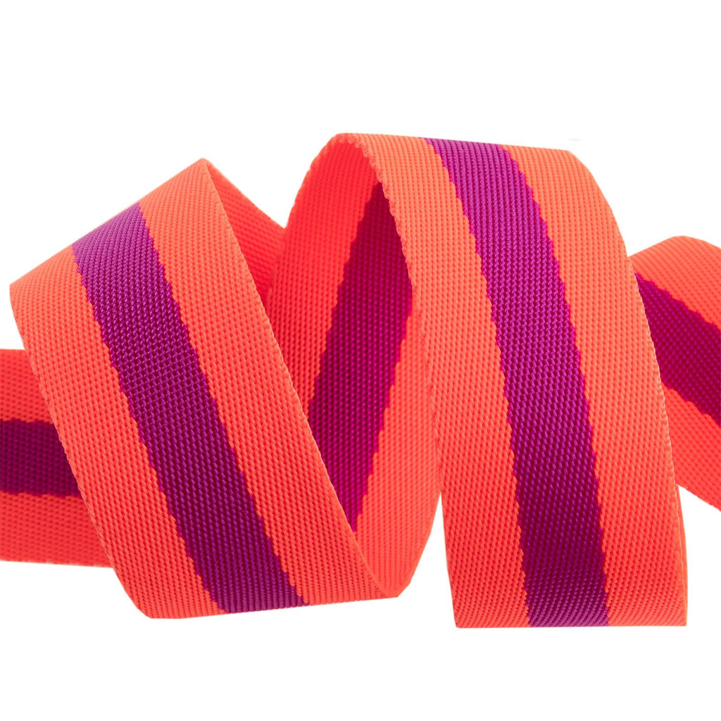 {New Arrival} Tula Pink Renaissance Ribbons Webbing 1.5" Watermelon & Plum