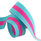 {New Arrival} Tula Pink Renaissance Ribbons Webbing 1.5" Aqua & Hot Pink